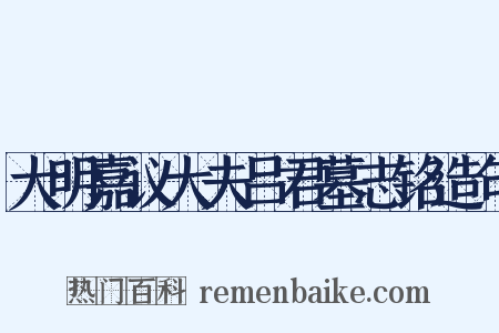 大明嘉议大夫吕君墓志铭造句是什么意思的图片
